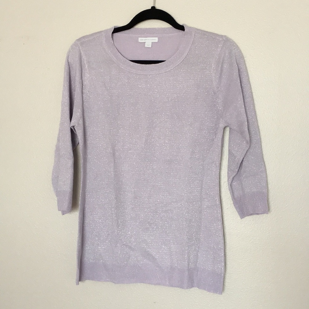 New York & Co Lavender Shimmer Sweater